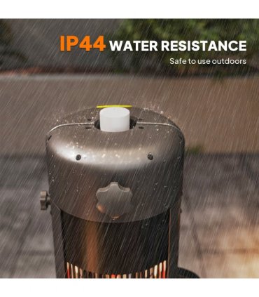 Outsunny Electric Parasol Mounted Patio Heater, Outdoor Heater w/ 2 Setting