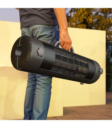 Outsunny Electric Parasol Mounted Patio Heater, Outdoor Heater w/ 2 Setting