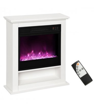 HOMCOM 1800W White Electric Fire Reach up to 30㎡ Space