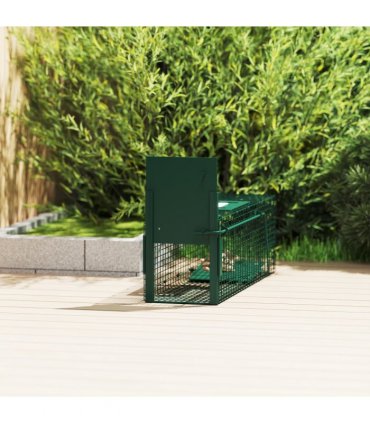 Outsunny Single Door Rat Trap for Small Animals, Dark Green