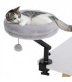 PawHut Cat Bed for Desk, 360° Rotatable Adjustable Cat Nest Hammock