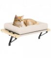 PawHut Cat Radiator Bed, Adjustable Hanging Cat Hammock with Cushion, Cream