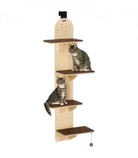 PawHut 4-Level Cat Tree Door Mounted with Washable Plush Pads, Toy Ball