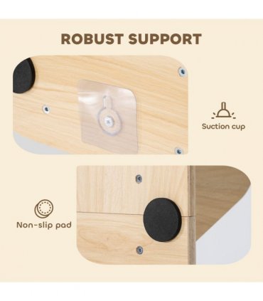 PawHut 4-Level Cat Tree Door Mounted with Washable Plush Pads, Toy Ball