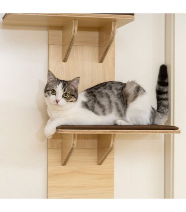 PawHut 4-Level Cat Tree Door Mounted with Washable Plush Pads, Toy Ball