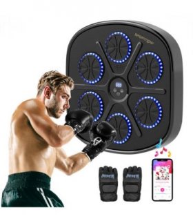 SPORTNOW Smart Bluetooth Boxing Machine Wall Mounted with 9 Speeds & Modes