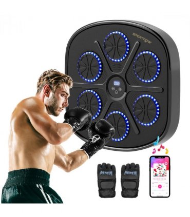 SPORTNOW Smart Bluetooth Boxing Machine Wall Mounted with 9 Speeds & Modes