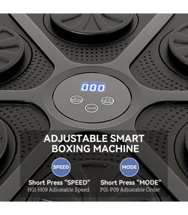 SPORTNOW Smart Bluetooth Boxing Machine Wall Mounted with 9 Speeds & Modes
