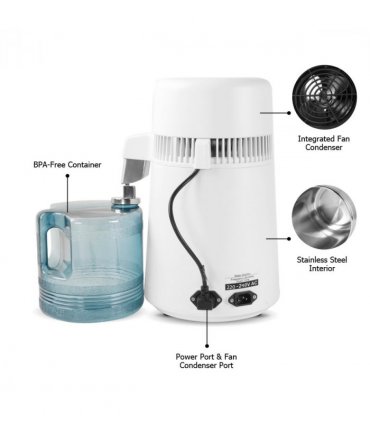 【Same Code：94286132】British Standard ZB-1 4L Distilled Water Machine 220V 750W with New Thermostat and Plastic Bottle (Natural Color)