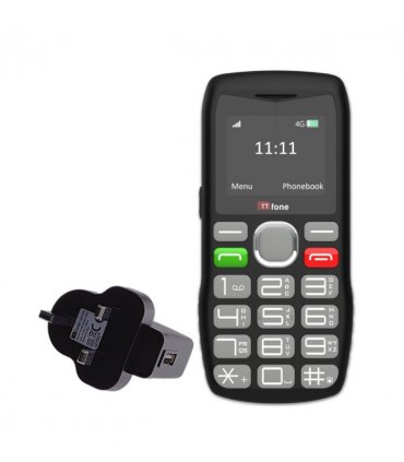 TTfone TT890 4G Senior Phone  Easy to Use Big Button Mobile Phone with Emergency Assistance Button, USB-C Charging, Bluetooth, Camera  Unlocked with Mains Charger and Vodafone Sim Card