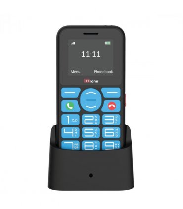 TTfone TT190 Big Button Basic Senior Unlocked Emergency Mobile Phone - Simple Cheapest Phone with Dock Charger and Giffgaff Sim Card