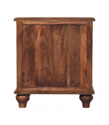 Artisan Furniture Solid Wood Valencia Bedside, 3 Drawers, Brown