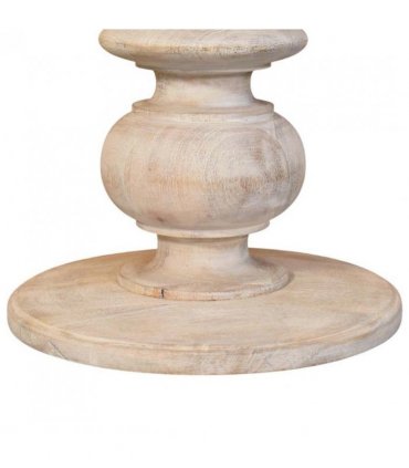 Artisan Furniture Solid Wood The Bellis Marble Accent Table, Beige
