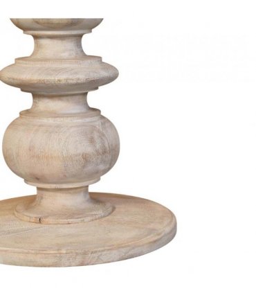 Artisan Furniture Solid Wood The Bellis Marble Accent Table, Beige