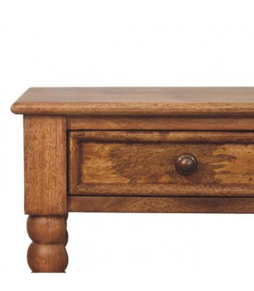 Artisan Furniture Solid Wood Spindle Bedside, 1 Drawer, 1 Shelf, Brown