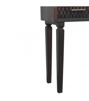 Artisan Furniture Solid Wood Arno Console Table, 2 Drawers, Dark Brown