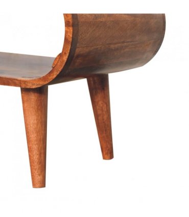 Artisan Furniture Solid Wood Amaya Nordic Style Honey Caramel Coffee Table, 1 Open Slot, Brown
