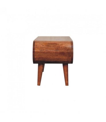 Artisan Furniture Solid Wood Amaya Nordic Style Honey Caramel Coffee Table, 1 Open Slot, Brown