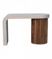Artisan Furniture Solid Wood Serenity Terrazzo Coffee Table, Brown & Grey