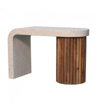 Artisan Furniture Solid Wood Serenity Terrazzo Coffee Table, Brown & Grey