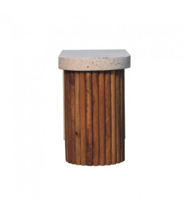 Artisan Furniture Solid Wood Serenity Terrazzo Coffee Table, Brown & Grey