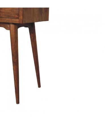 Artisan Furniture Solid Wood Large 3 Drawer Chestnut Console, Dark Brown