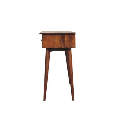 Artisan Furniture Solid Wood Large 3 Drawer Chestnut Console, Dark Brown