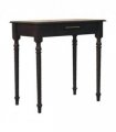 Artisan Furniture Solid Wood Cordelier Turned-Leg Writing Desk, 1 Drawer, Dark Brown