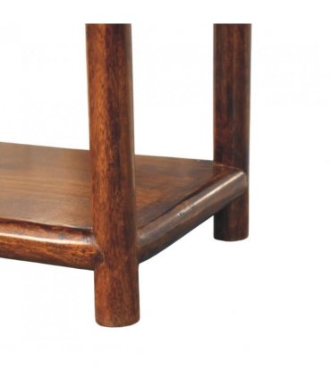 Artisan Furniture Solid Wood Regency Chestnut Nightstand, 1 Drawer, 1 Shelf, Dark Brown