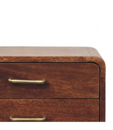 Artisan Furniture Solid Wood Astor 2-Drawer Nightstand, Brown