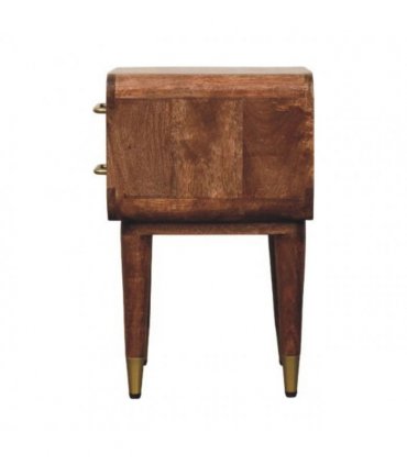 Artisan Furniture Solid Wood Astor 2-Drawer Nightstand, Brown