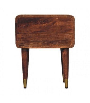 Artisan Furniture Solid Wood Astor 2-Drawer Nightstand, Brown