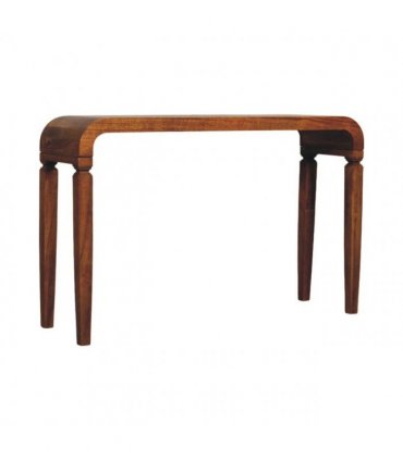Artisan Furniture Solid Wood Arcus Console Table, Beige