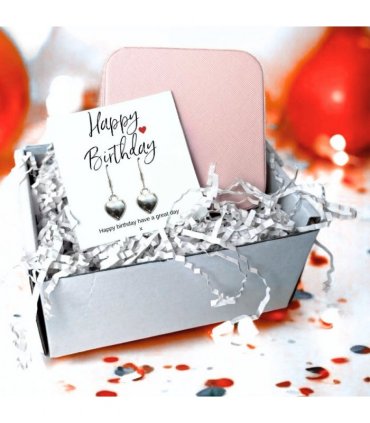 Happy Birthday Earrings & Jewellery Box Gift