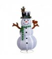 1.2M Lighted Snowman and Squirrel Christmas Yard Decorations, Pre-lit Pull Up Snowman with 120 White LEDs, for Xmas Outdoor Holiday Indoor Decor Lighted Holiday Displays, White