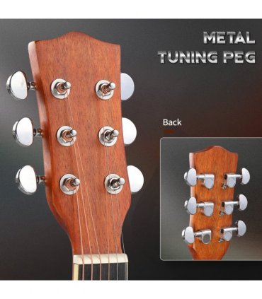 【】KMA101 41In Basswood Panel Matte Edging Folk Guitar with 10W Amplifier Bag Tuner and other Accessories Sunset