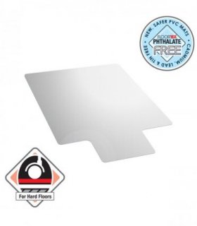 Advantagemat PVC Chair Mat for Hard Floors. Rectangular with Lip - 90 x 120cm