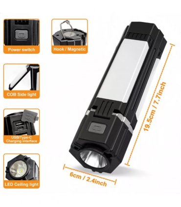 （2 pack）Rechargeable Foldable LED Camping Lantern Light Outdoor Camping Hiking Flashlight  Work Light  Camping Lantern Light