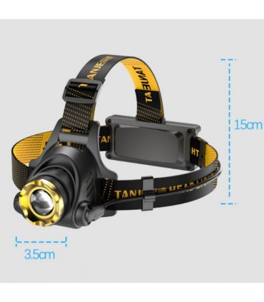 (2 Pack) USB Rechargeable LED Headlamp 3 Modes Head Torch Zoomable Headlight+Car Charger+USB Cable