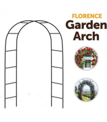 7.9FT Garden Arch Trellis Arched Balloon Climbing Plant Metal Tubular Archway