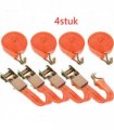 New 4x tensioning belts with ratchet and hook lashing belts tensioning belt 800kg 6m meters