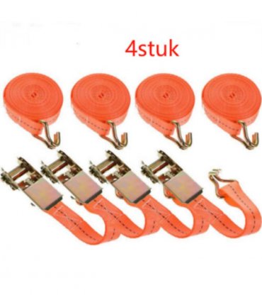 New 4x tensioning belts with ratchet and hook lashing belts tensioning belt 800kg 6m meters