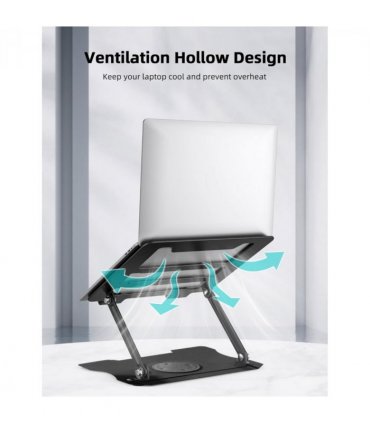 360Â° Metal Portable Laptop Tablet Stand Riser Bracket Adjustable Holder For Desk