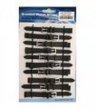 Leather Black Extra Long Watch Straps Pk10 size 12mm 1055.05