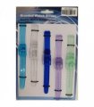 231 Transulcent Colours PU Watch Straps 5pk Assorted 14mm