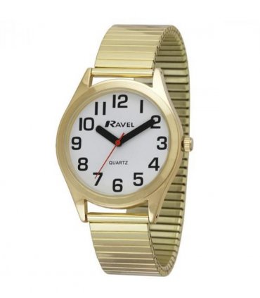 Ravel Mens Expander Bracelet Watch Gilt + Ravel Womens Expander Bracelet Gilt Watch Watch R0225.02.2+R0225.02.1