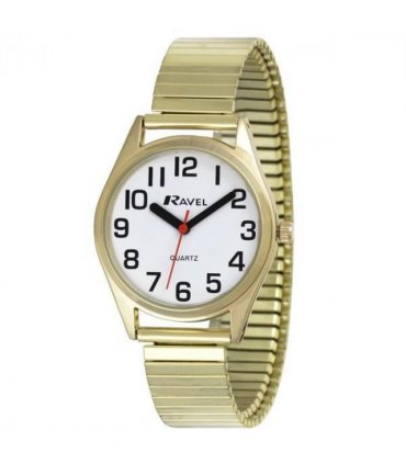 Ravel Mens Expander Bracelet Watch Gilt + Ravel Womens Expander Bracelet Gilt Watch Watch R0225.02.2+R0225.02.1
