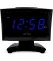 Acctim Jenson LED Digital in Black with USB-C Smart Connector Blue 0.9'' Display Alarm Clock