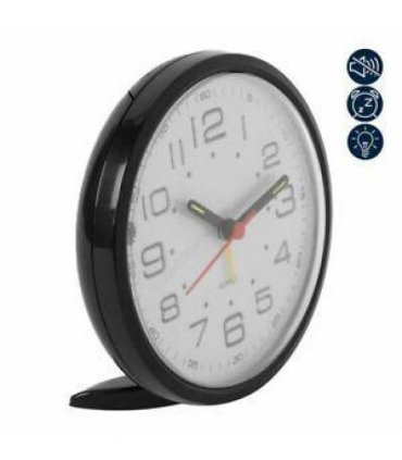 Widdop Black Alarm Clock 5113BK