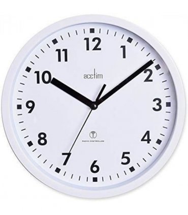 Acctim Nardo 20cm Radio Controlled White Wall Clock 74662